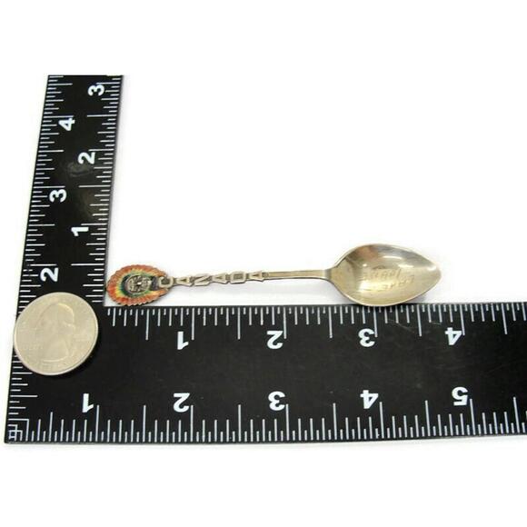 Vintage BM Co. Souvenir Spoon 925 Sterling Silver Canada Indian Head - Picture 10 of 14